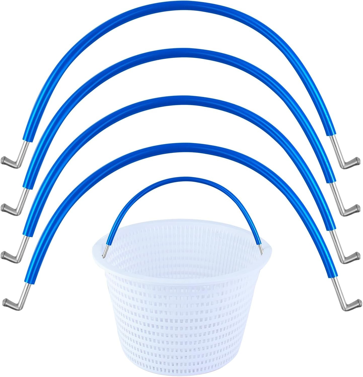4PCS Pool Skimmer , Universal Swimming Pool Skimmer Filter Basket Metal Handl…