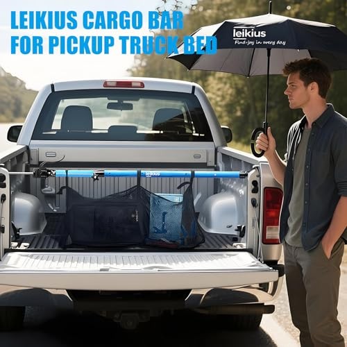 79 inch Heavy Duty Adjustable Cargo Bar,200LB Capacity，Non-Slip 1 Pack Blue