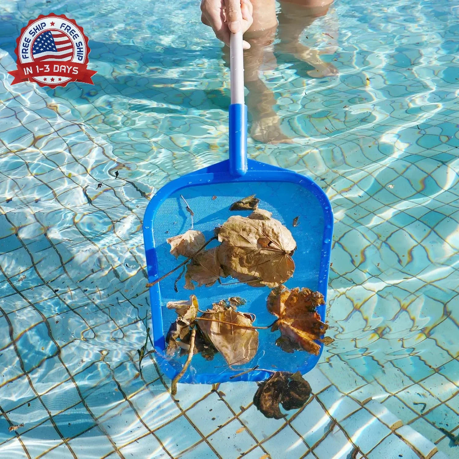 Tavaleu Pool Skimmer, Hot Tub Skimmer Spa Net with Pole, 26 », Ultra Fine Mesh S