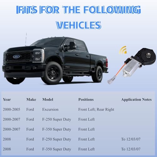 Power Window Lift Motor Replacement Compatible with Front (Right)Passager Side