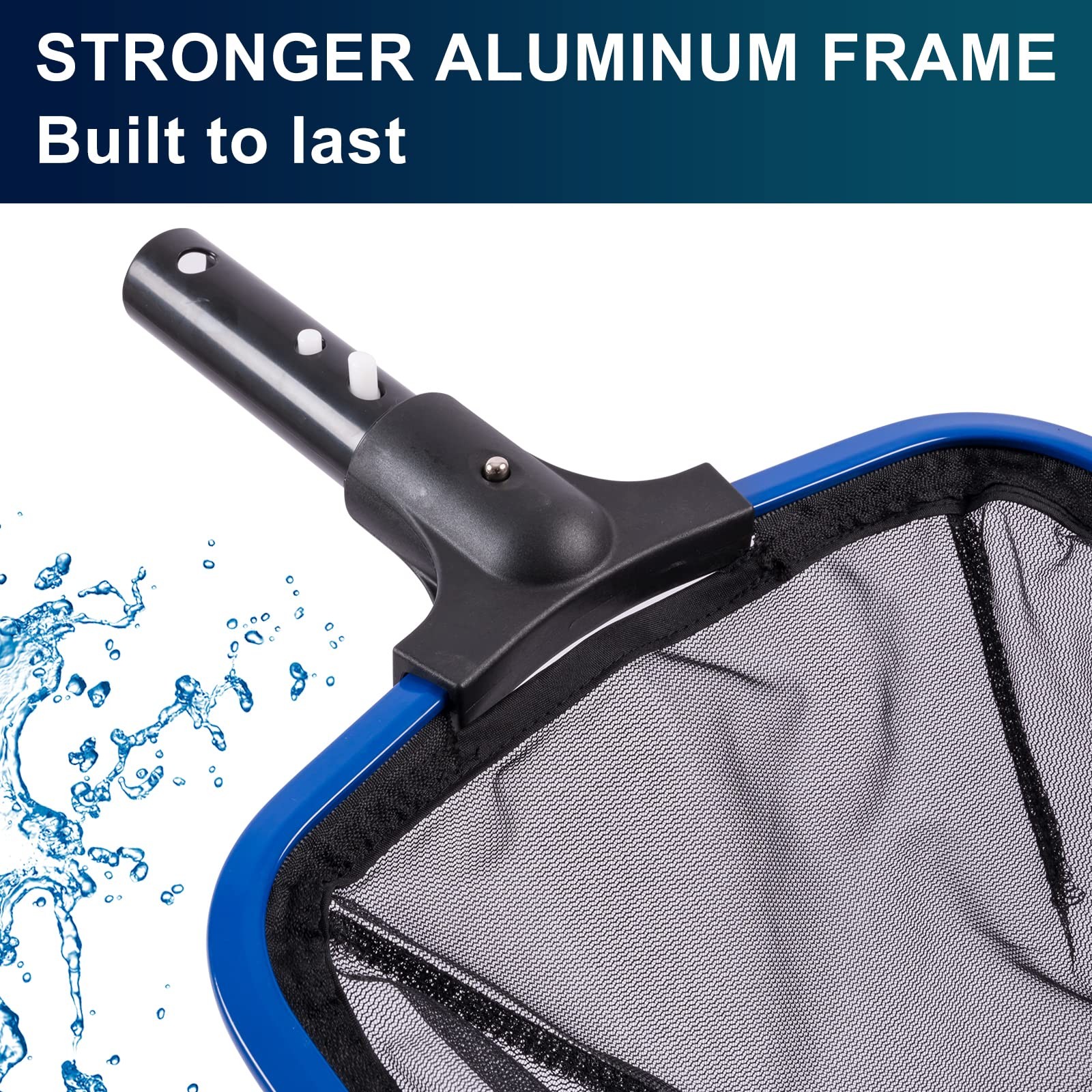 Ultra Fine Mesh Pool Skimmer Net for Efficient Debris Removal, Aluminum Frame