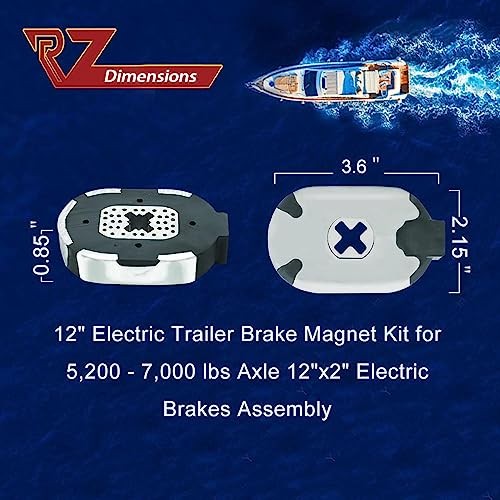2 12&Prime; Electric Trailer Brake Magnet Kit for 5,200-7,000 lbs 12&Prime;x2&Prime; 12in