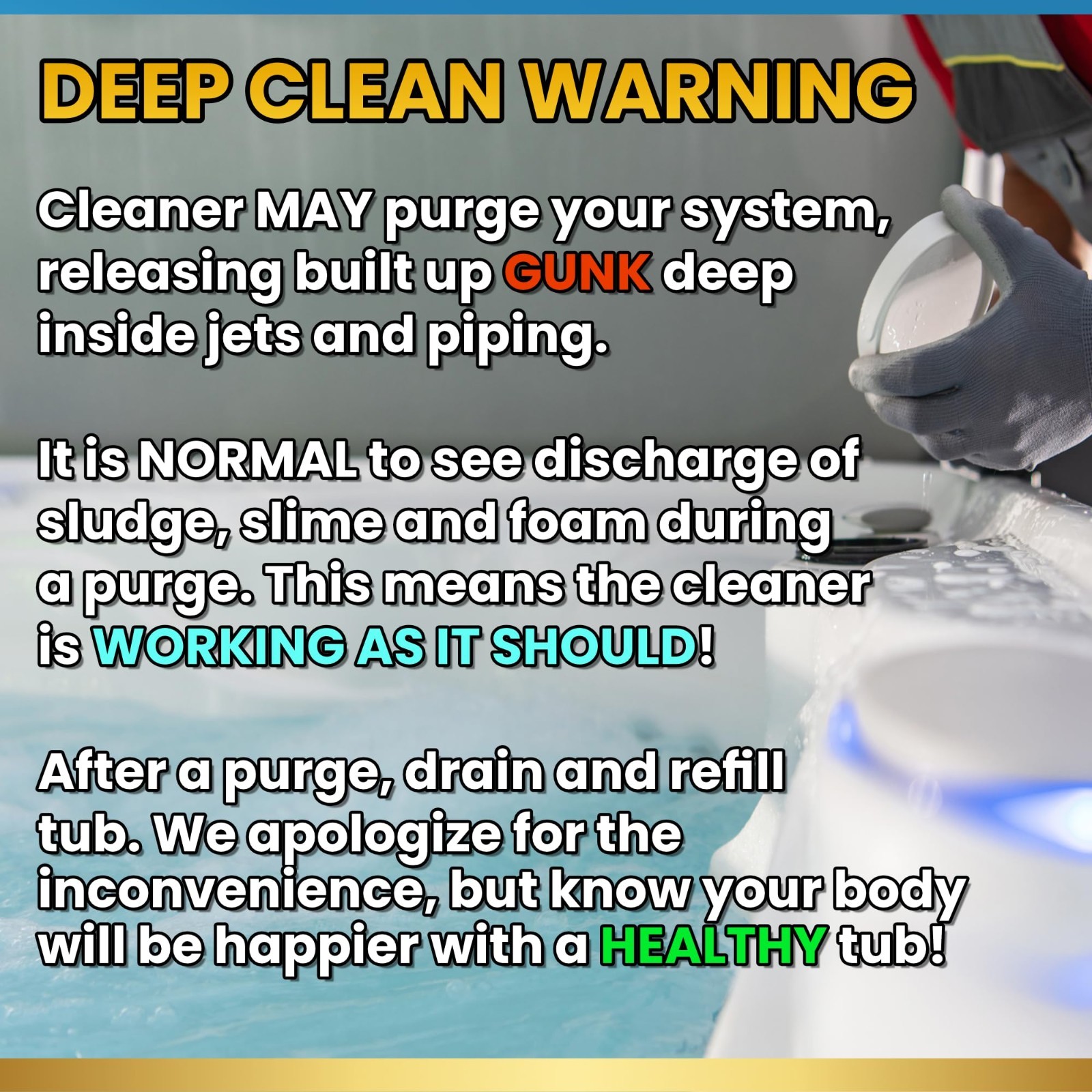 3-in-1 Spa Cleaner – Clarifies Water, Eliminates Scum & Foam, 16oz Chlorine/Brom