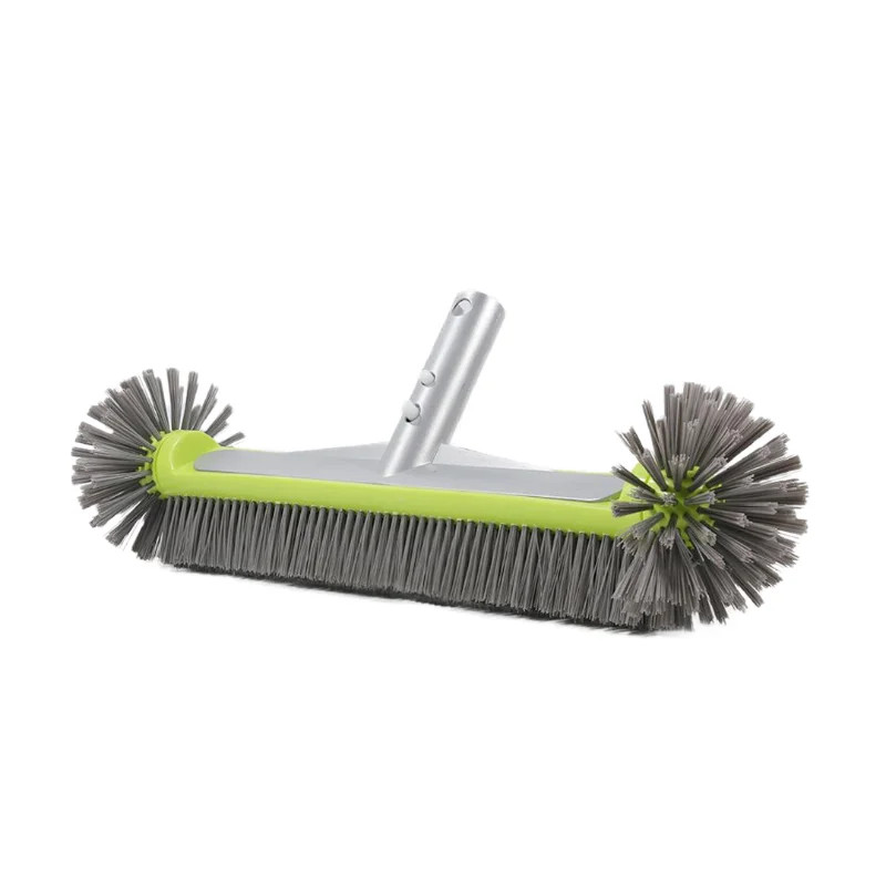 Pool Brush Head 7 Rows Nylon Bristles For Pool Wall Steps Corner Cleaning 17.5&Prime;