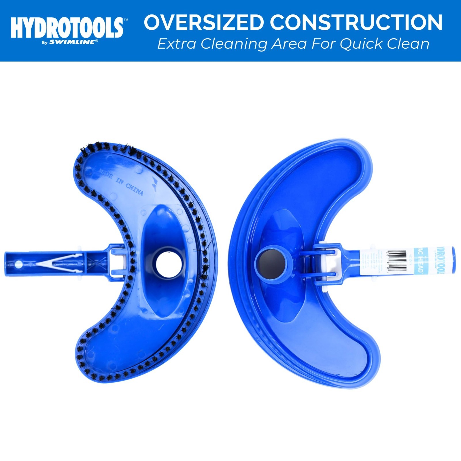 Manual Pool Vacuum Head Attachment for Inground & Above Ground Pools – Half Moon