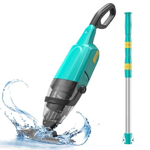 Pool Vacuum for Above Ground Pool, Cordless Handheld Rechargeable Pool Green