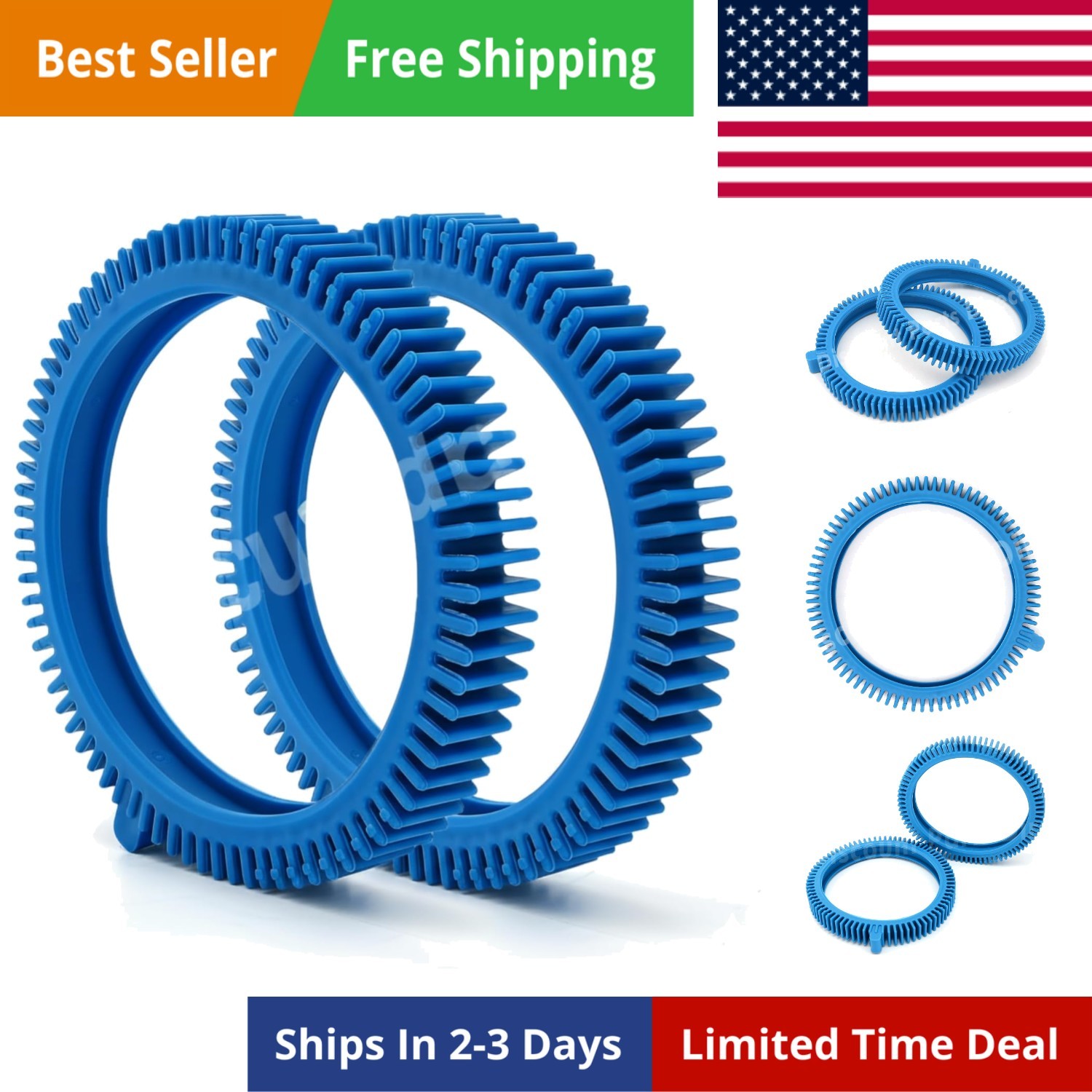 Ultra-Durable 2-Pack Replacement Tires for Poolvergnuegen Models | Optimal Fit