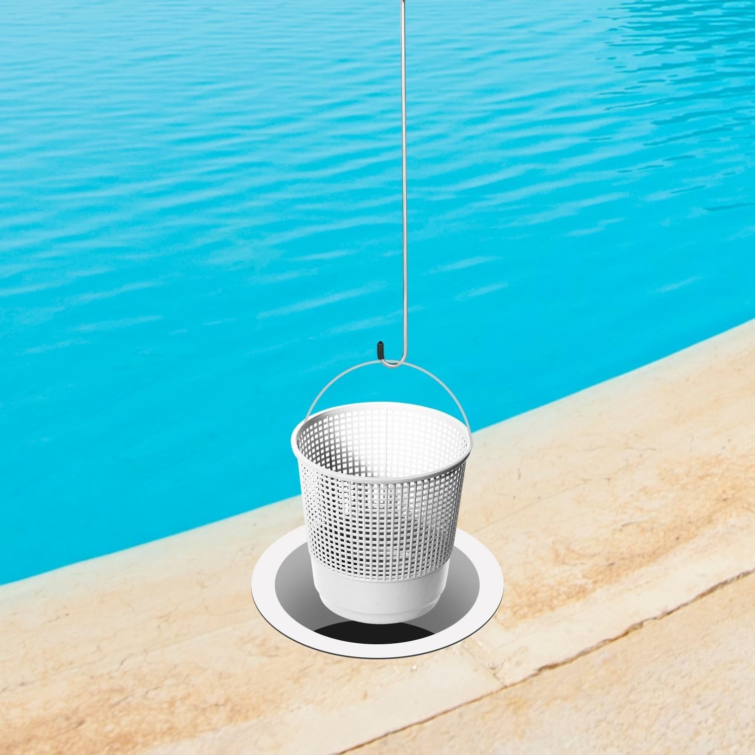 Stainless Steel Pool Skimmer Basket Hook – 13.78 Inch Debris Removal Tool for…