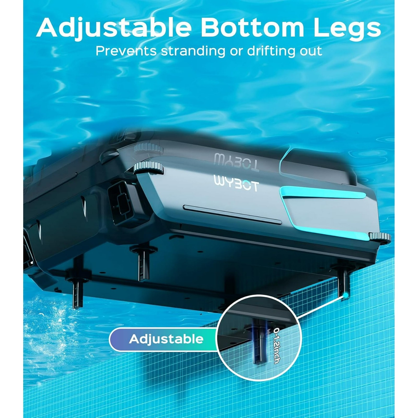 WYBOT C2 Vision AI Robotic Pool Cleaner with F1 SolarPowered Pool Skimmer Bundle