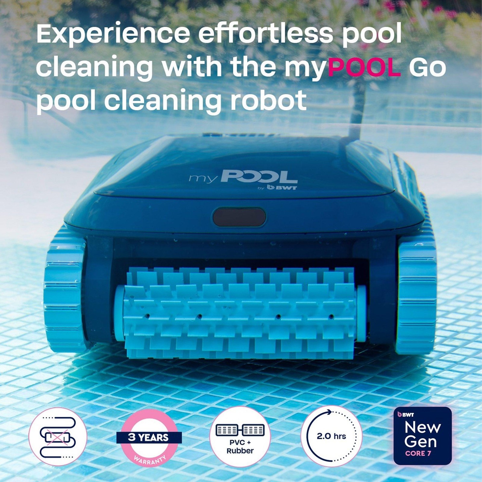 BWT MyPool Go Robotic Pool Cleaner RU2N-NOY0-GOO70