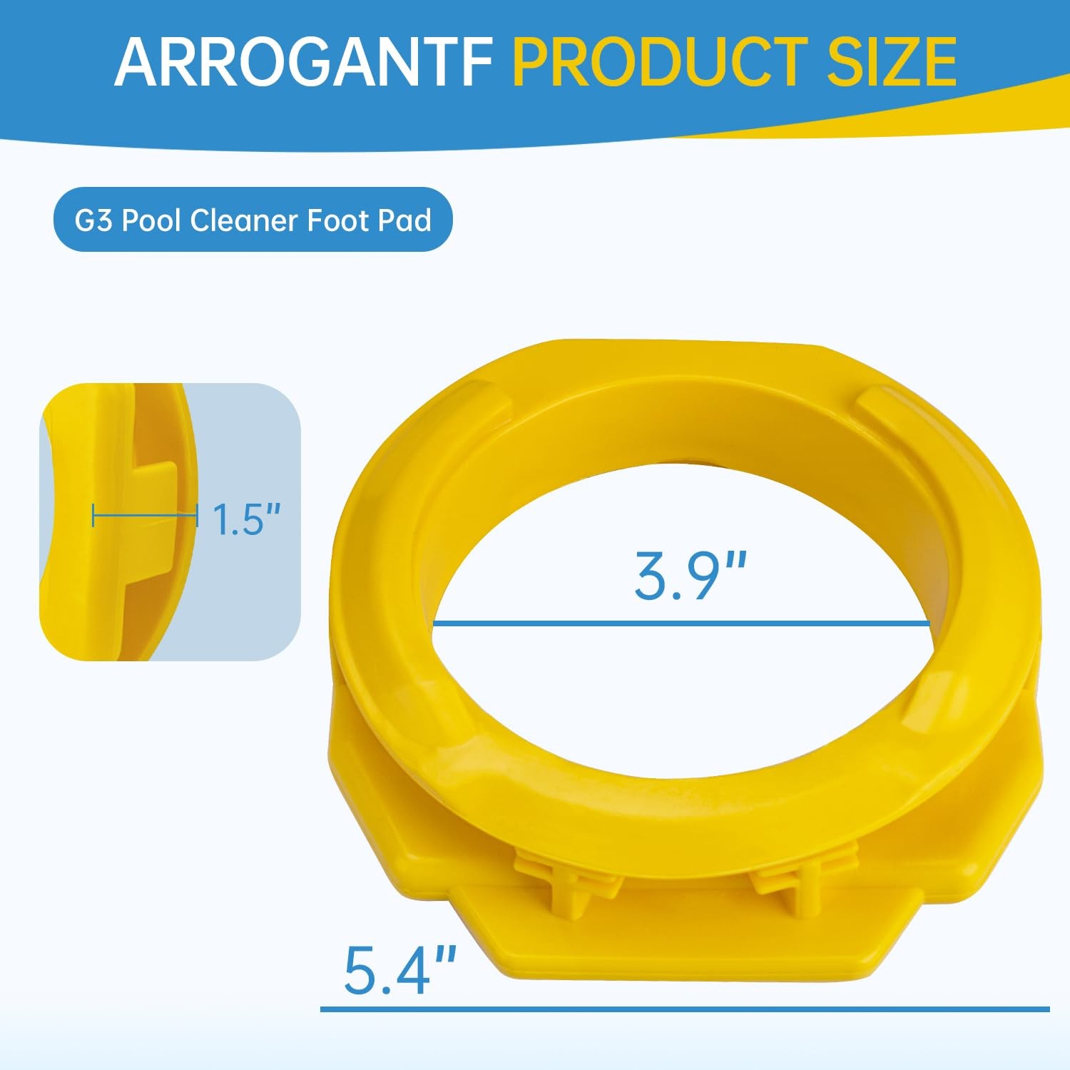 W70327 Pool Cleaner Foot Pad Compatible with Zodiac BaracudaG2，G3, G3 Pro,G4 …