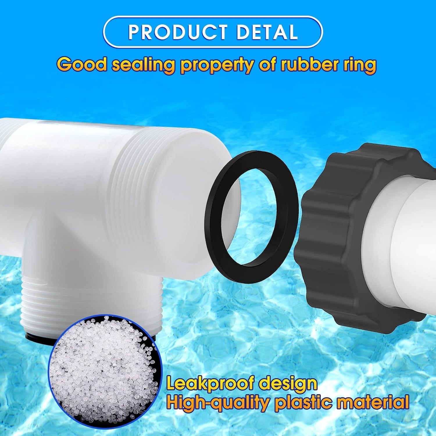 Txdiyifu 1.5&Prime; to Pool Hose T Splitter Connector for Intex and White