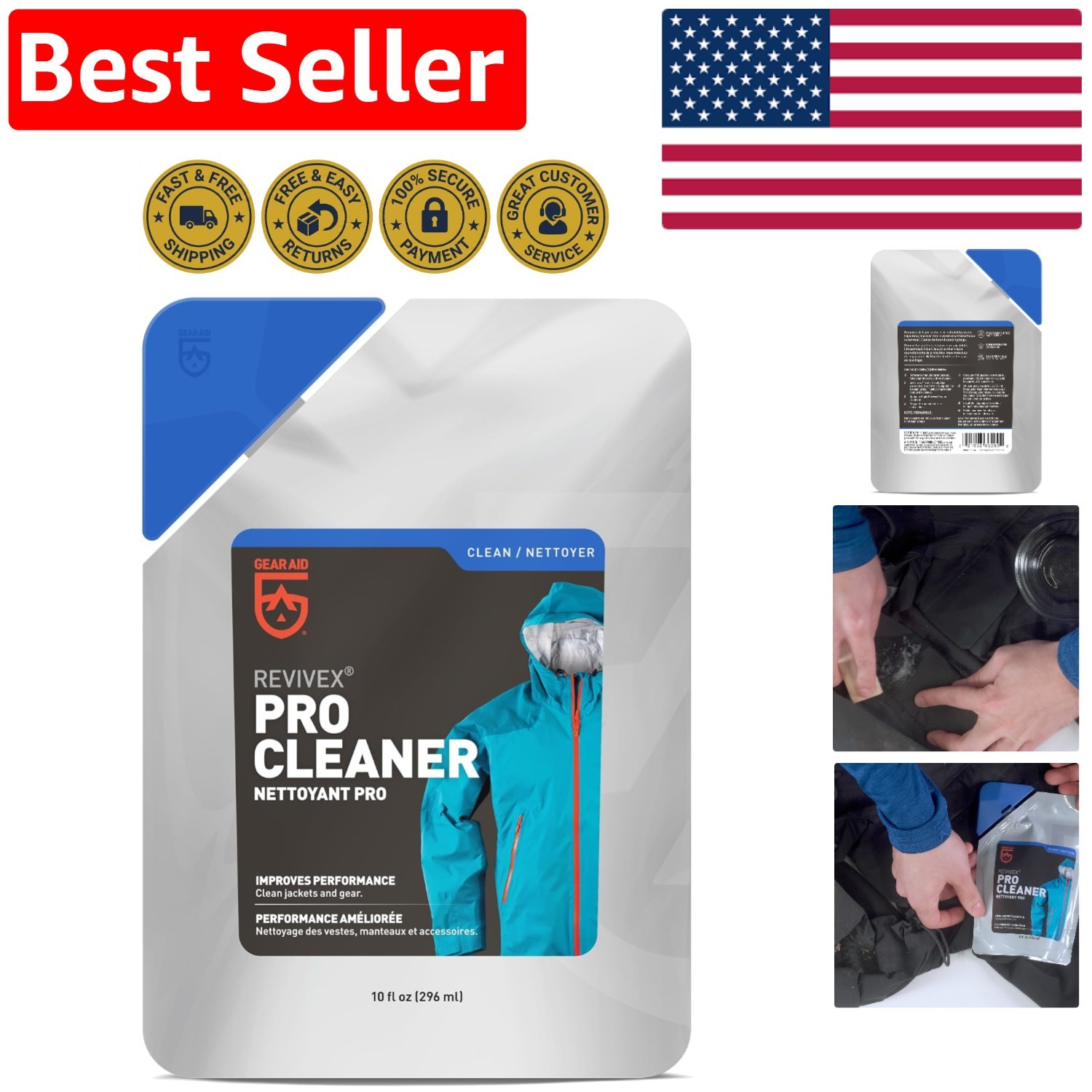 10 oz Revivex Pro Cleaner for Ski Pants, Jackets & Outdoor Gear Maintenance