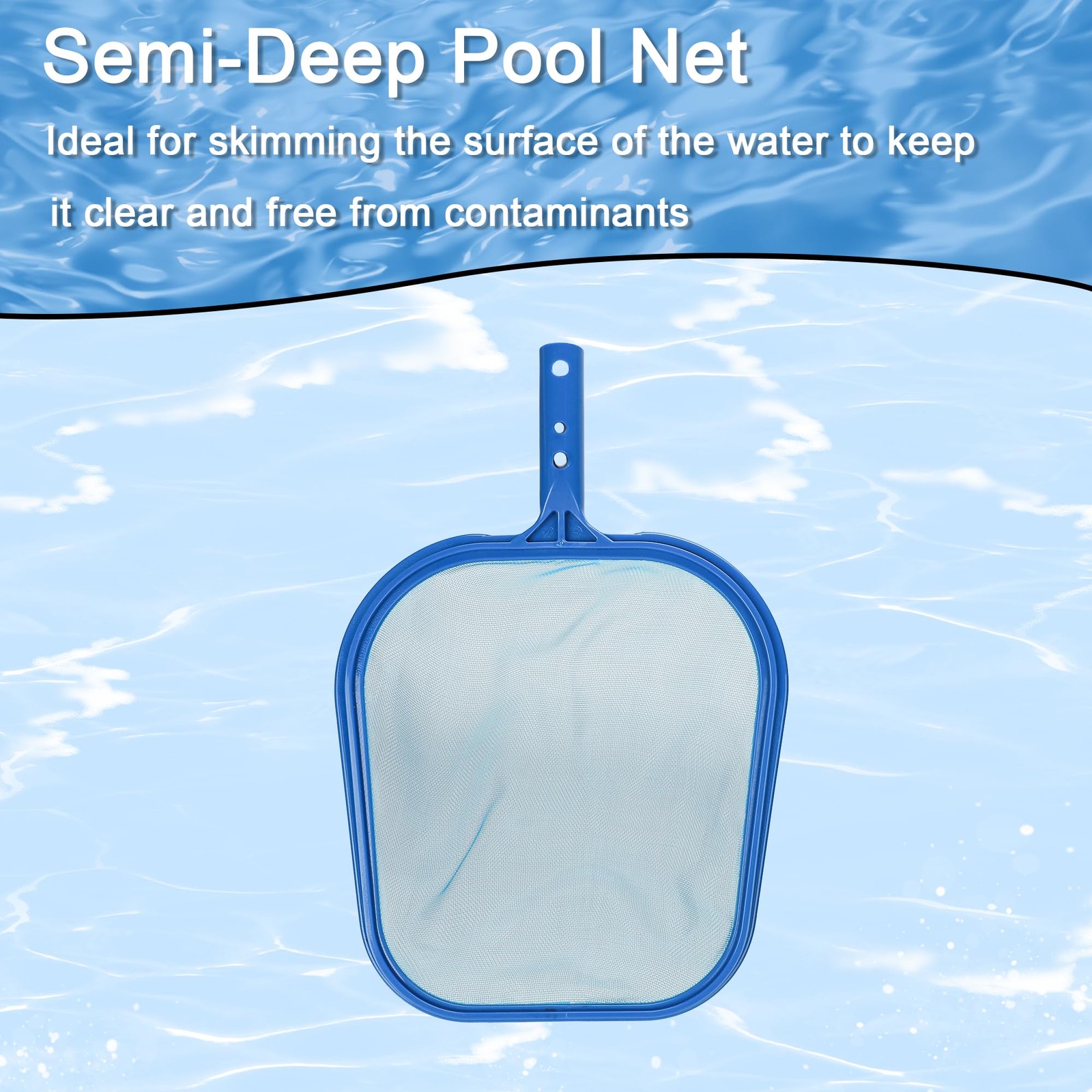 Pool Cleaning Kit Professional Heavy Duty Leaf Skimmer Net, Deep Bag Rake & W…
