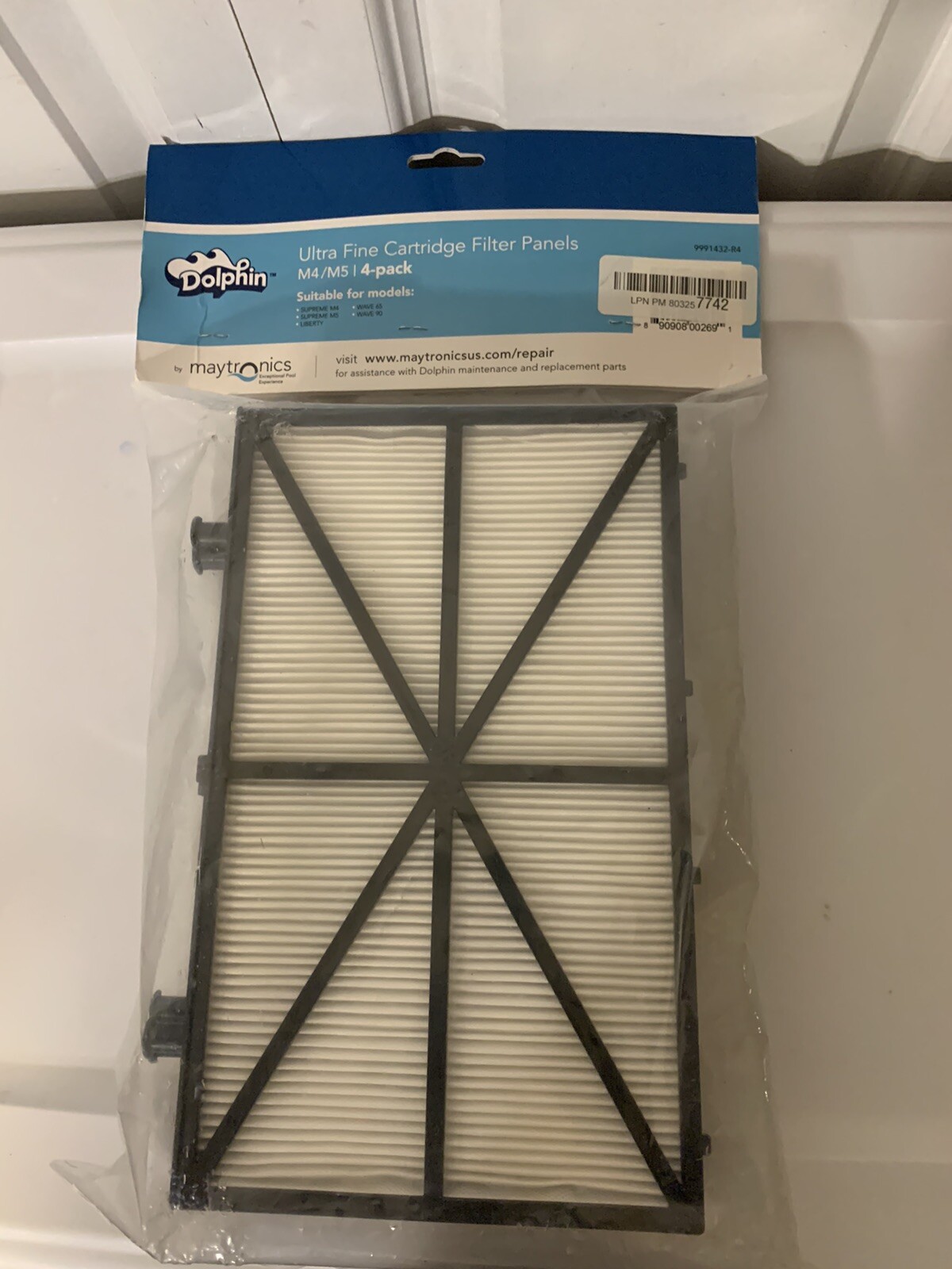 Maytronics Dolphin Large Ultra Fine Cartridge Filter Panel Pack of 4 9991425 R4