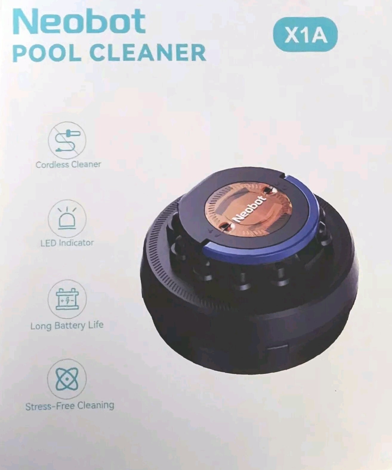NEW – NEOBOT X2 Cordless Pool Cleaner, Automatic Robotic Pool Vacuum, 120 mins