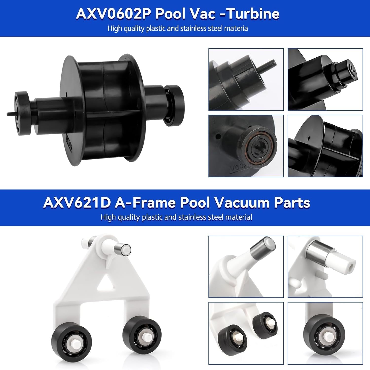 Pool Cleaner Parts Kit for Hayward Pool Vac Navigator Ultra Aquadroid Black