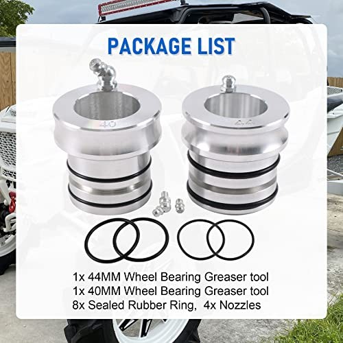 New 44/40MM Front Rear Wheel Bearing Greaser Tools Replacement for Polaris