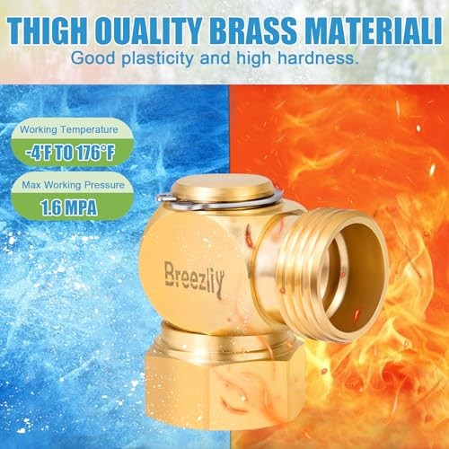 Garden Hose Swivel elbow Connector 90 Degree Solid Brass Pipe 1PC