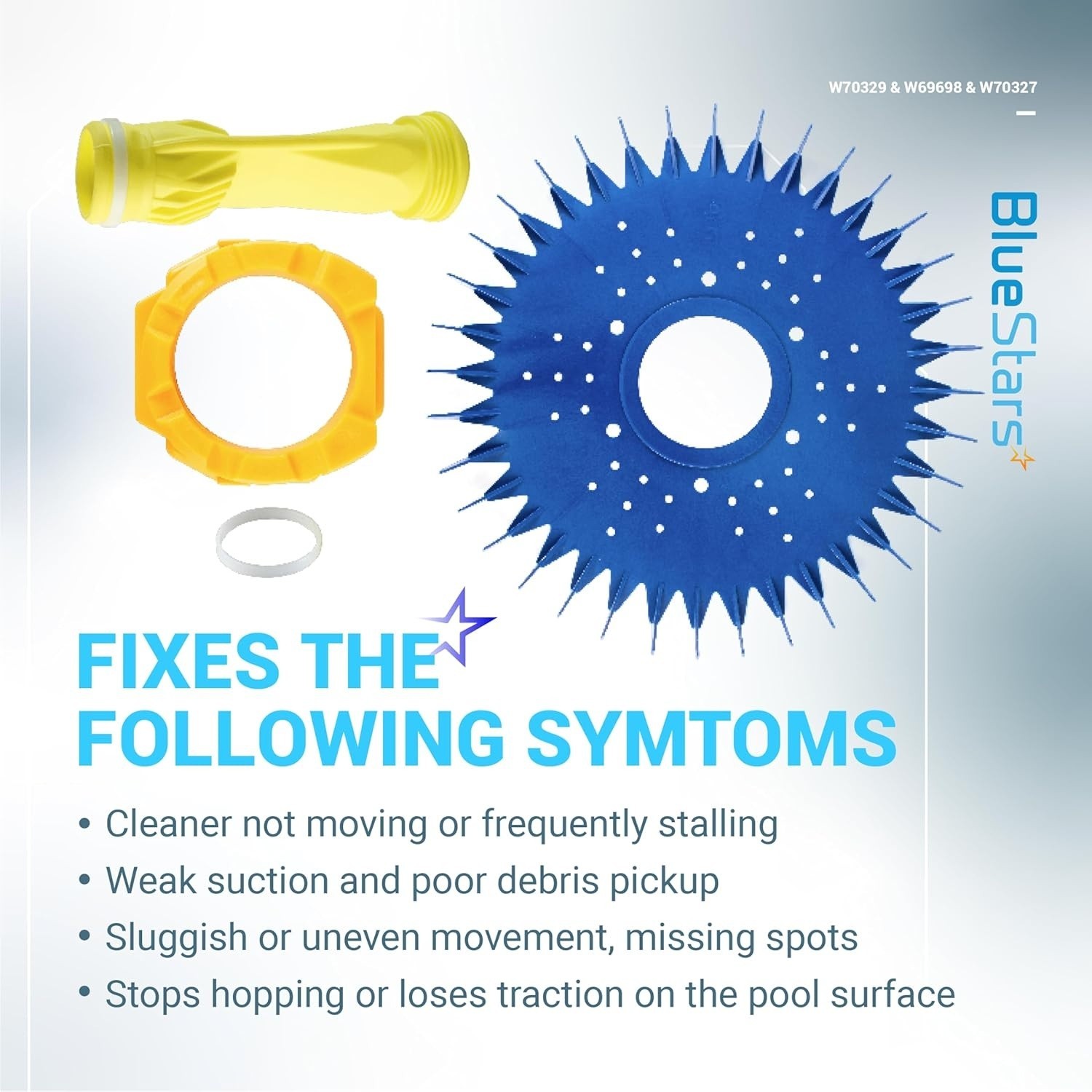 Pool Cleaner For Zodiac Baracuda G2 G3 G4, W70329 Finned Disc, W69698 Diaphragm