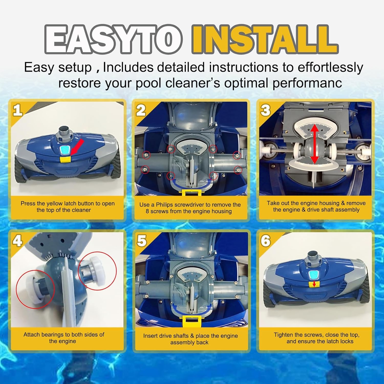 R0524900 Engine Assembly Parts Rebuild Kit for Zodiac MX8 Pool Suction Cleaner