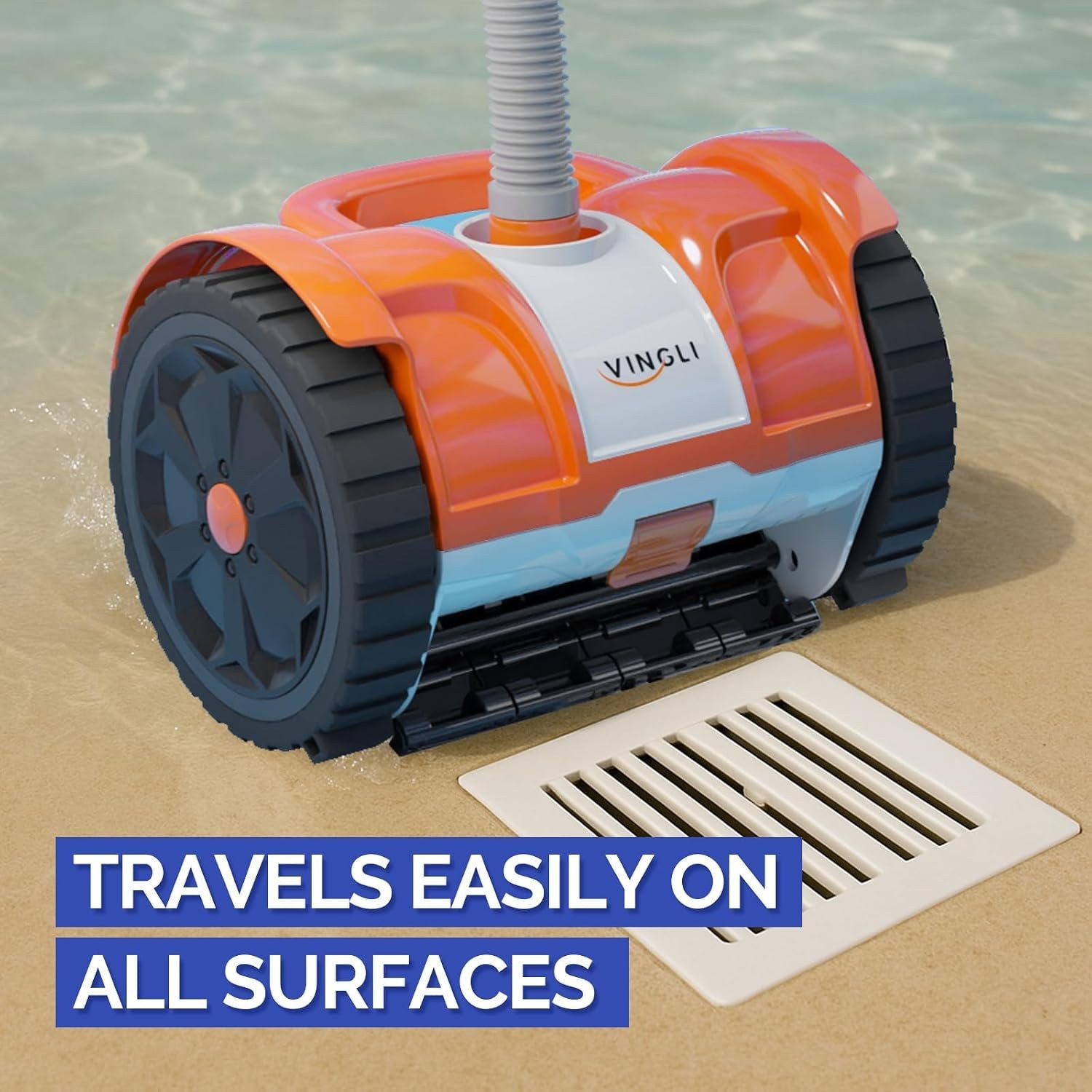 2025 Automatic Pool Cleaner: Hassle-Free Maintenance with 39.6ft Heavy-Duty Hose