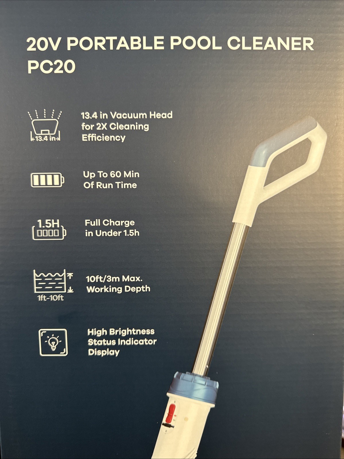 Cordless Pool Vacuum with Dual Mode & 22 GPM Suction for In/Above Ground Pools