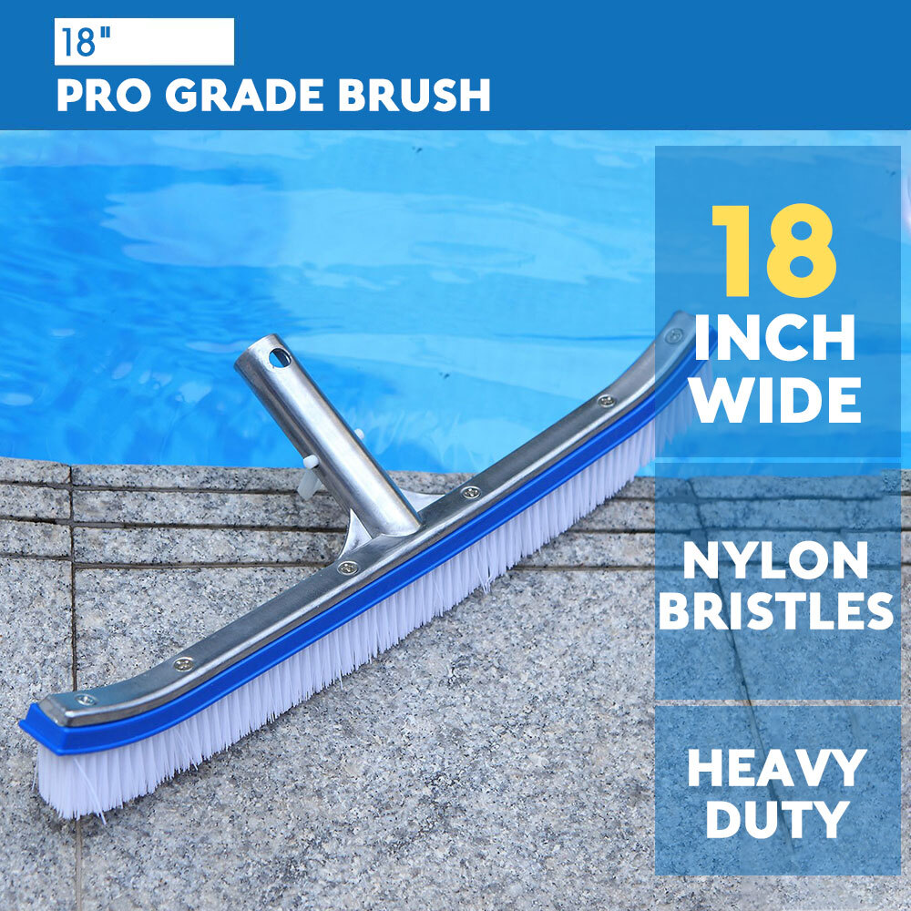 18 inch – Pool Cleaning Brush Head – Swimming Pool / Spa – HEAVY DUTY