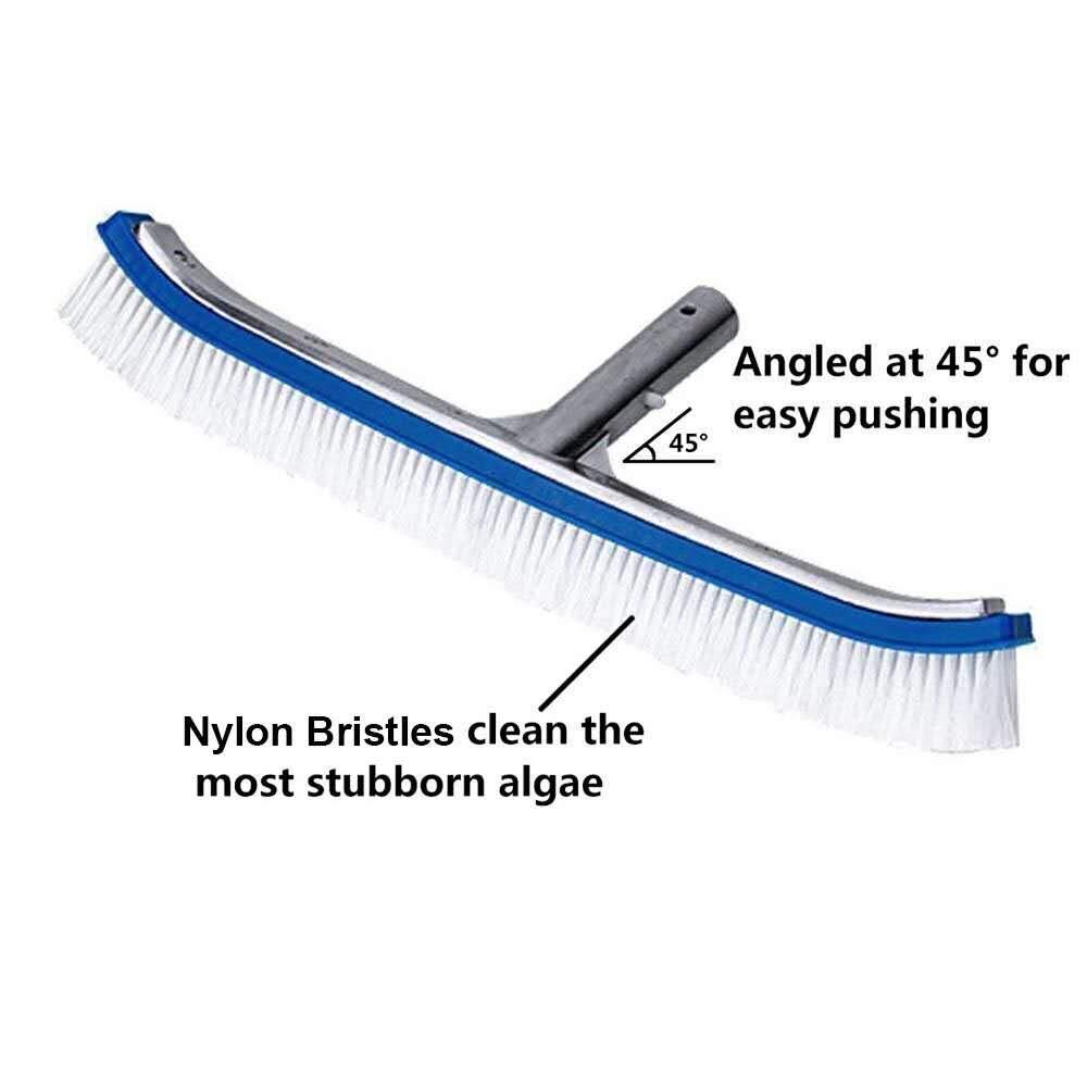 18 Inch Pool Brush Head for Cleaning Pool Walls Inground Pools Tiles Floors