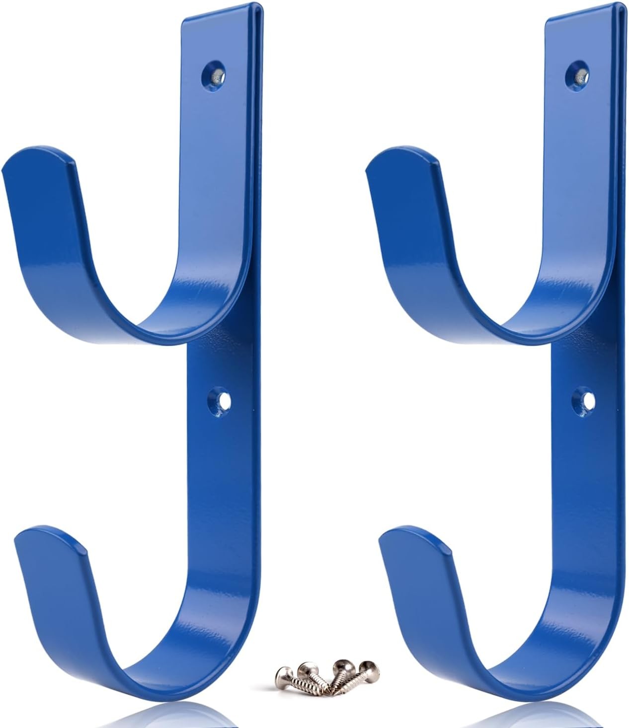 2 PCS Set Wide Pool Pole Hangers Heavy Duty Brown Aluminium Holder Hooks