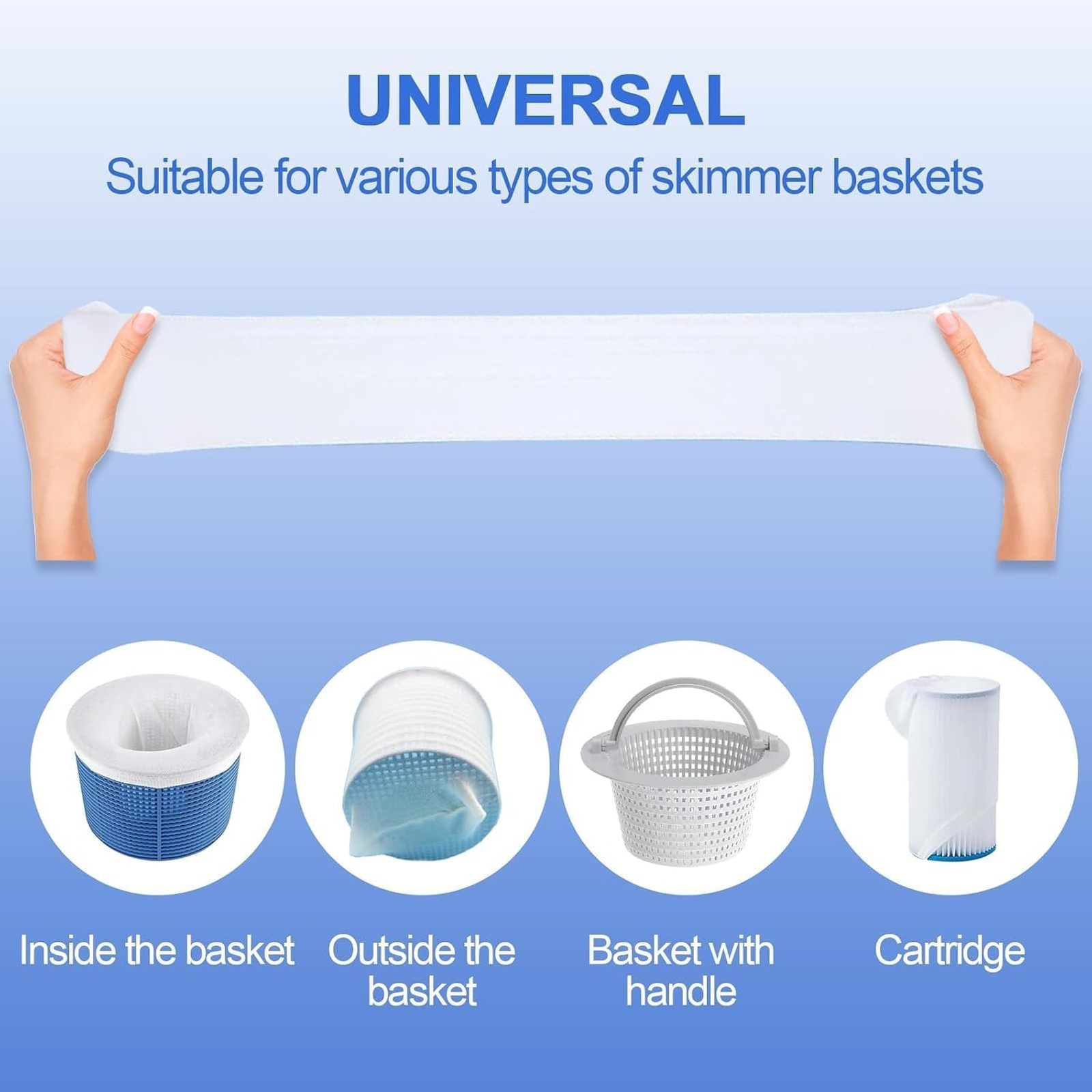 Pool Skimmer Socks Reusable Mesh Filter for Hayward Pentair Intex Spa Hot Tub