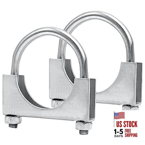 6 inch Heavy Duty U-Bolt Exhaust Clamp for OD Exhaust Tail Pipe Diameter, 6&Prime;
