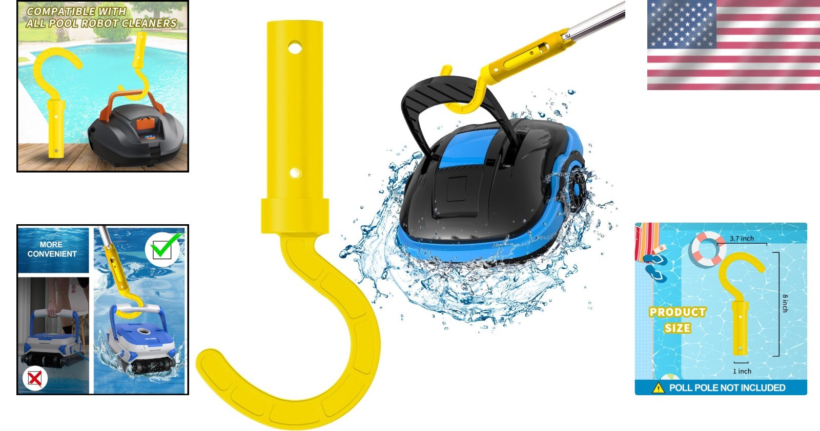 Universal Robotic Pool Cleaner Accessory Hook – Durable & Lightweight Design!