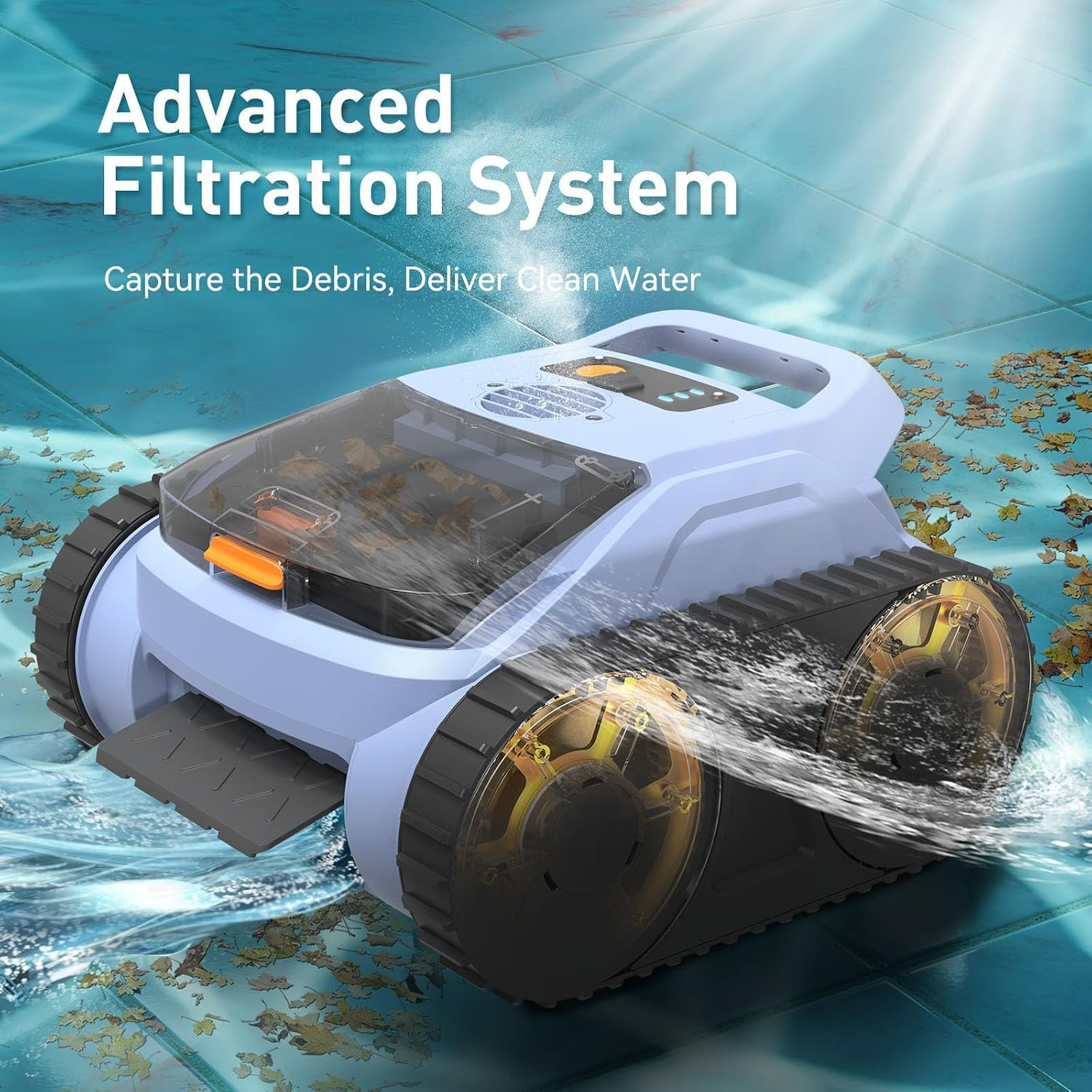 Cordless Pool Cleaner Robot, Pool Vacuum for Inground Pool & Above Ground Pool,