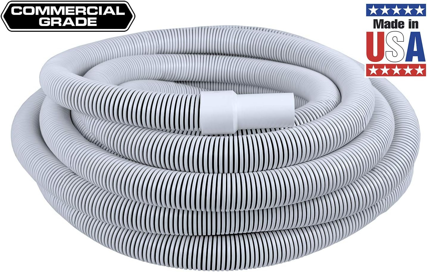 Poolmaster 50-Foot Commercial Grade In-Ground Swimming Pool Vacuum Hose with Lea
