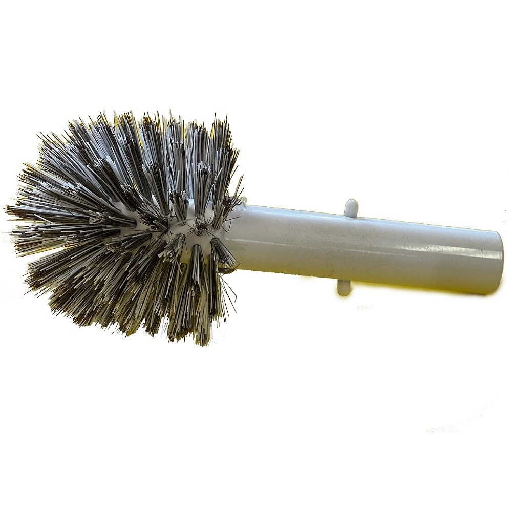 A & B Corner Brush Combination White & SS Stainless Steel | 6510