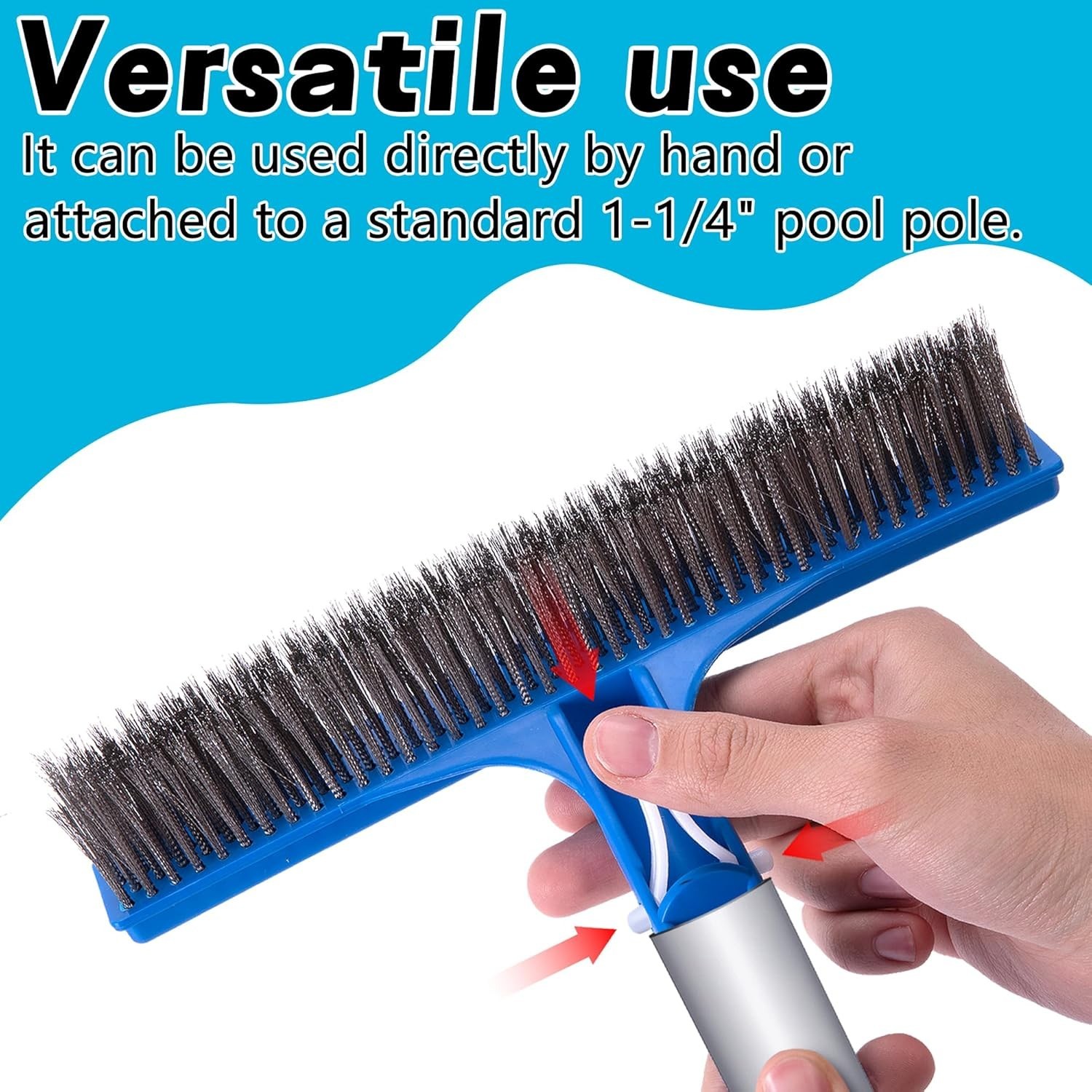 7-Piece Pool Cleaning Kit: Stainless Steel Brush & Pumice Stones for Deep Clean