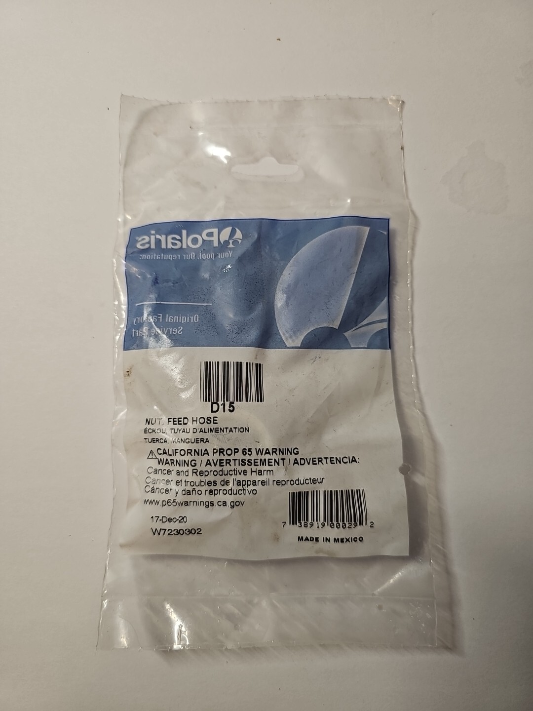 Polaris Cleaner D15 Feed Hose Nut 180 280 380 Genuine OEM New