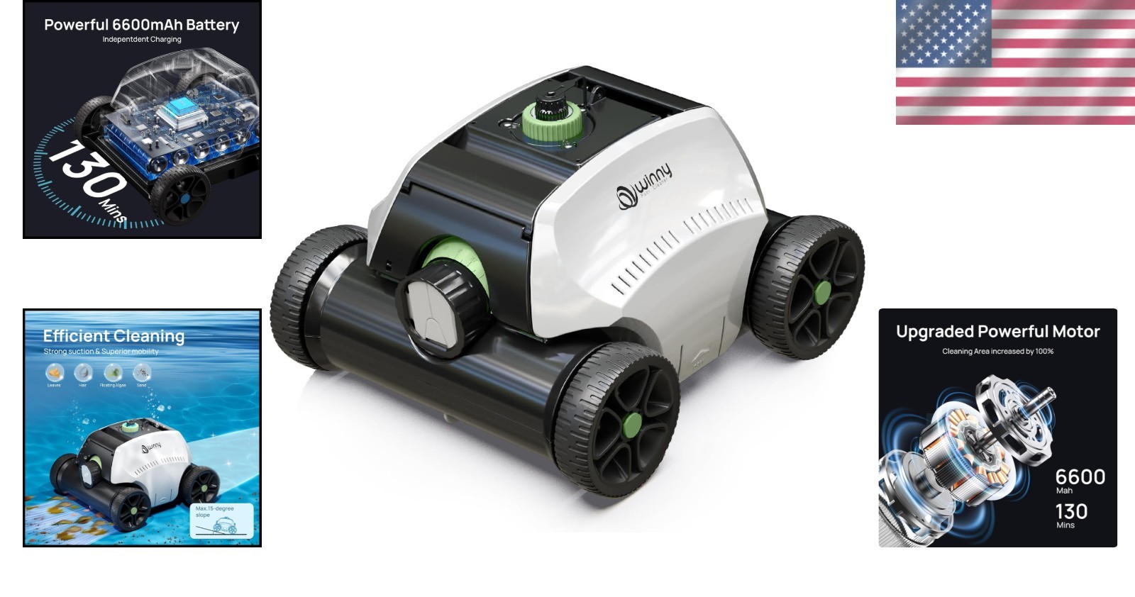High-Powered 2640 GPH Suction Pool Cleaner