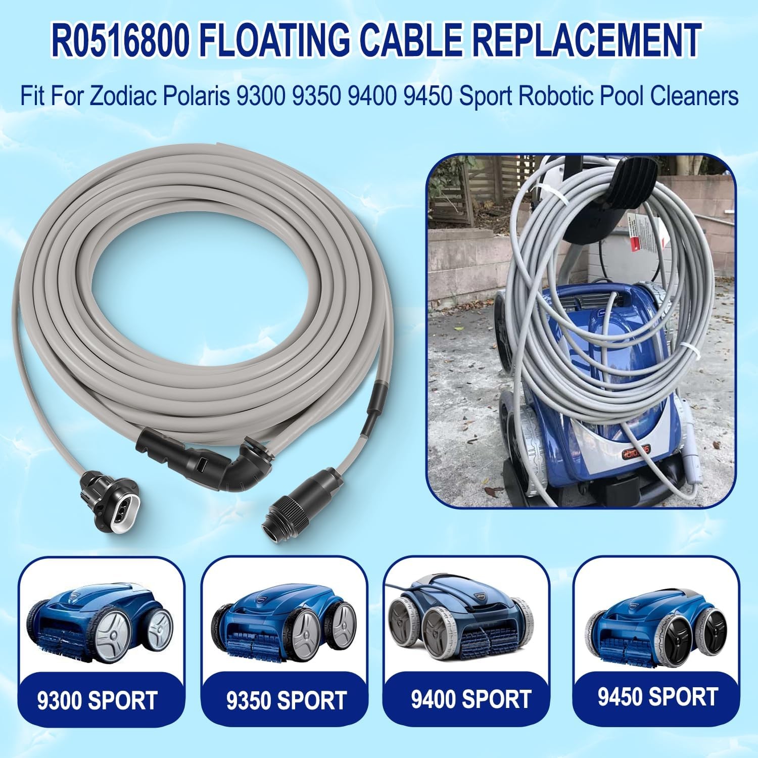 R0516800 Floating Cable Part For Polaris 9300 9350 9400 9450 Sport Pool Cleaners