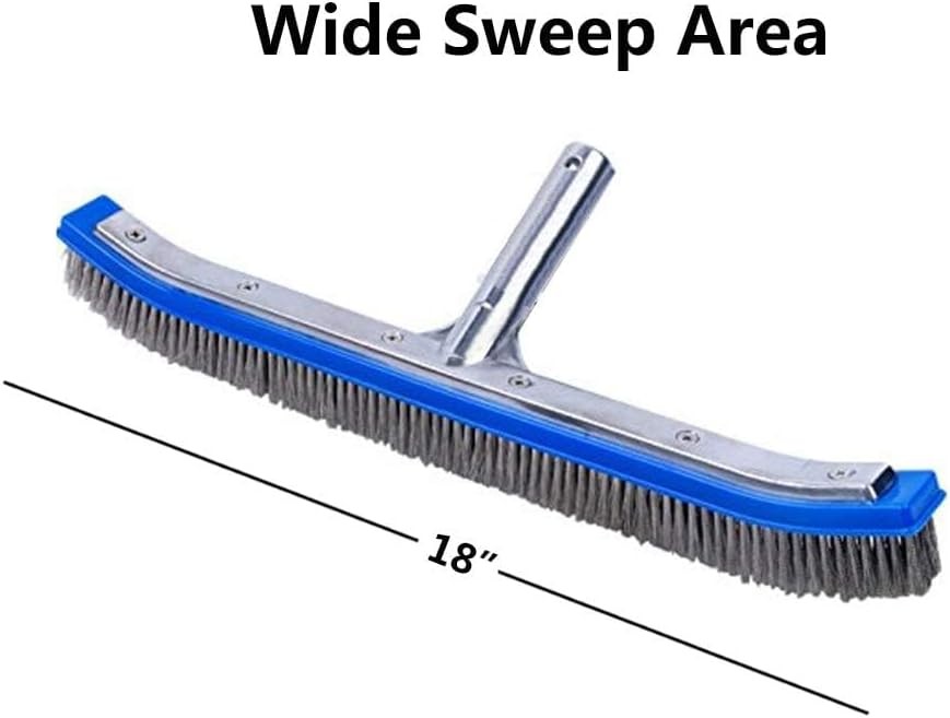 SWIMMING POOL WALL TILE BRUSH Curved Edge Heavy Duty Polished Aluminum Back