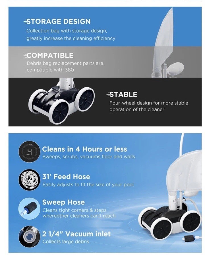 Upgrade Pool Pressure Side Sweeper: Professional Solution for Cleaning Your Swim