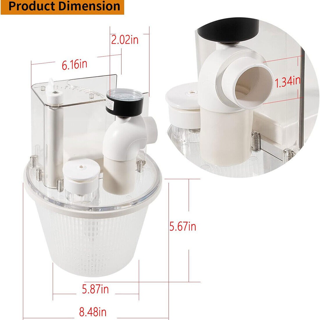 Part for R211100 Vac-Mate Pool Cleaner Dispenser Box Vacuum Skimmer Attachment