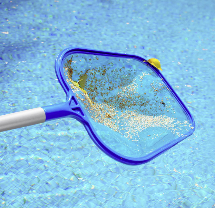 Heavy Duty Pool Skimmer Leaf Rake Net Cleaning Swimming Pool Fine Mesh Netting