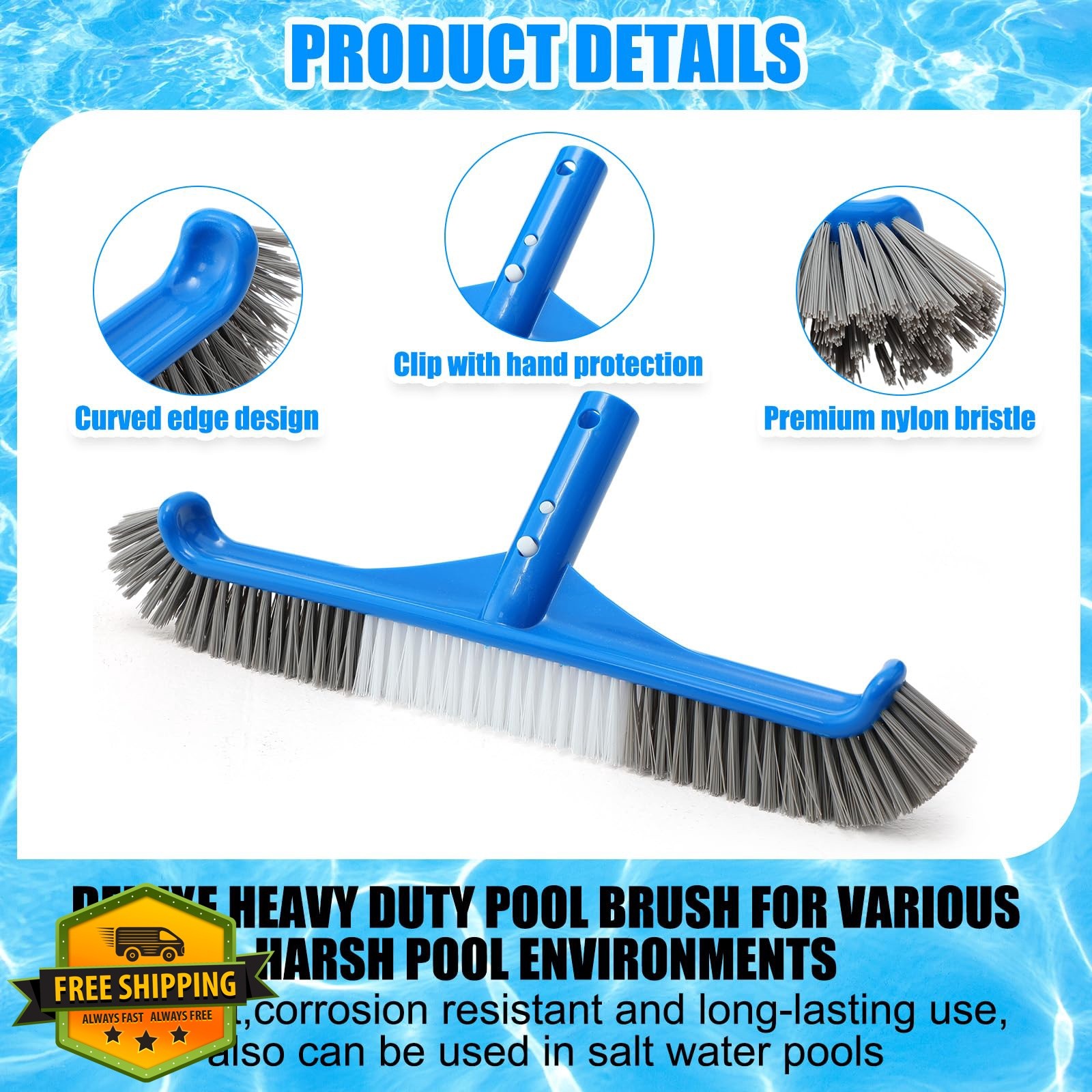 Innconee Pool Cleaning Kit 3 Pcs Wheel