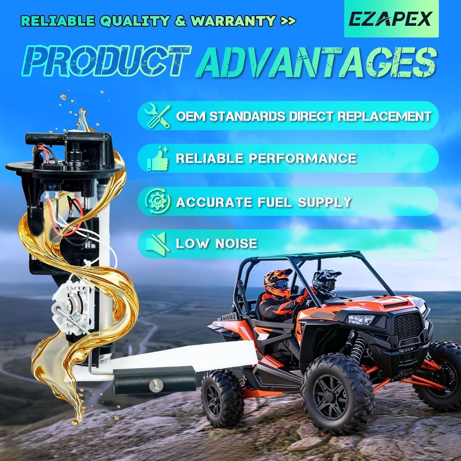 Fuel Pump Assembly 2208060 2206261 Compatible With Polaris RZR XP 1000 EVAP