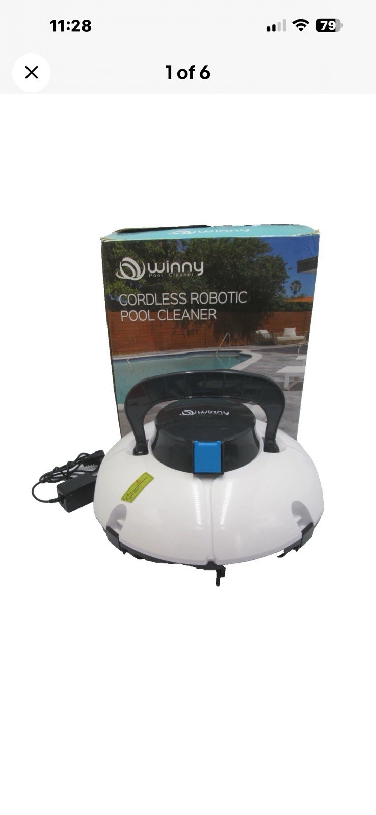 Cordless Robotic Pool Cleaner,Pool Vacuum with Auto- Parking, Lightweight Open