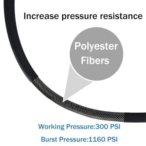 1/4 Fuel Line,rubber hose 1/4 Inch ID, Fuel Hose 10FT for 1/4&Prime; ID 10Ft