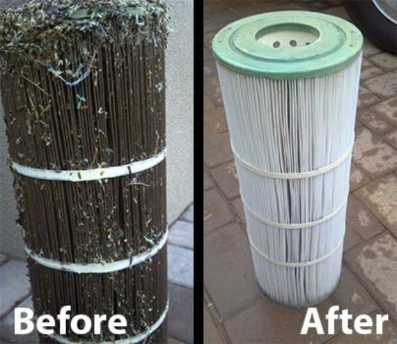Pool Filter Cartridge Cleaner for Quick Debris Removal and Water Flow