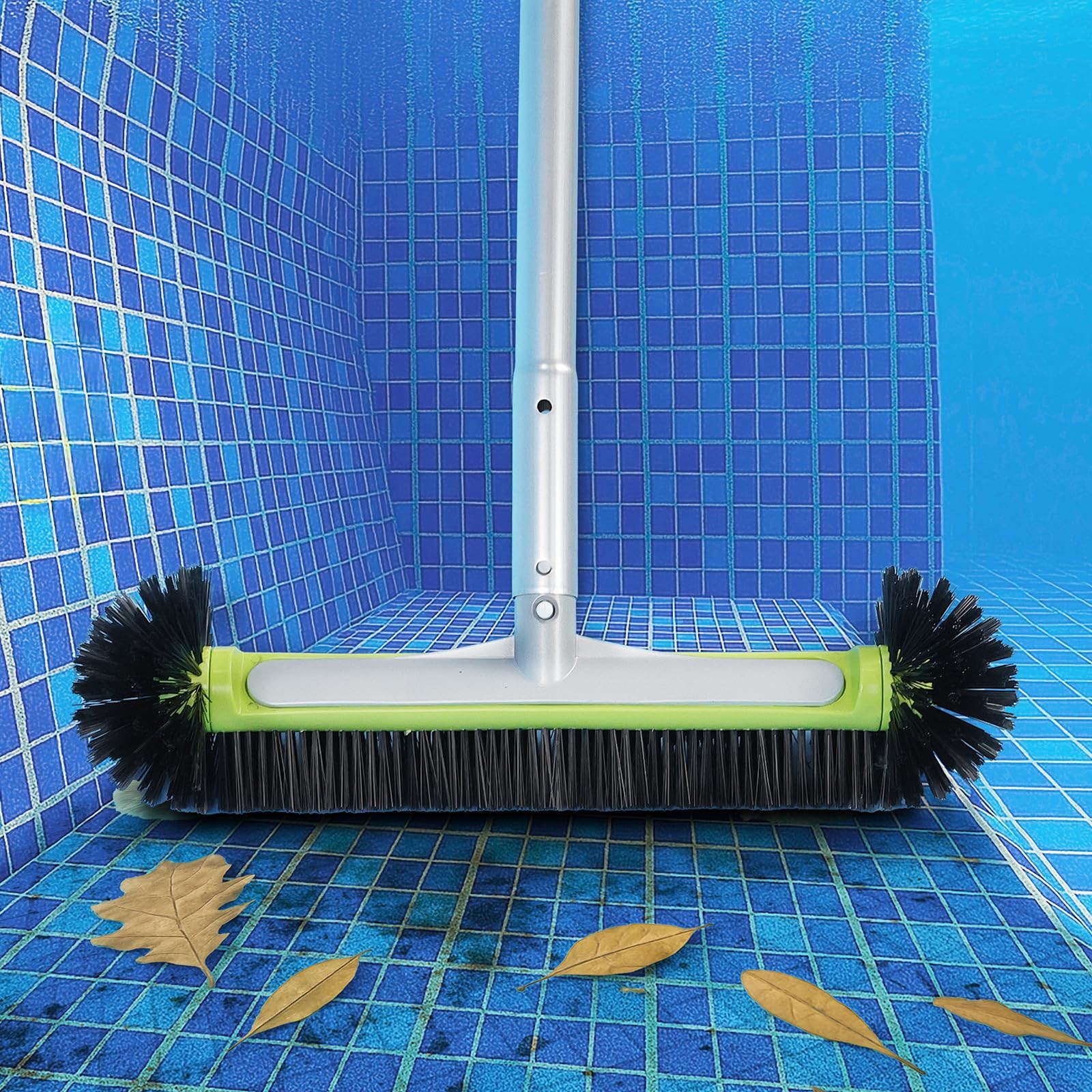 Swimming Pool Cleaning Kit with 10.5Ft Adjustable Aluminum Pole, 17.5&Prime; Rounde…